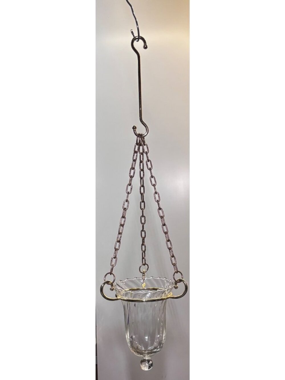 PartyLite Waverly Hanging Glass Candle Holder VTG 90s Country Farmhouse Decor
